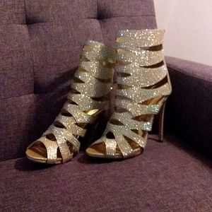 Gold Gladiator Heels